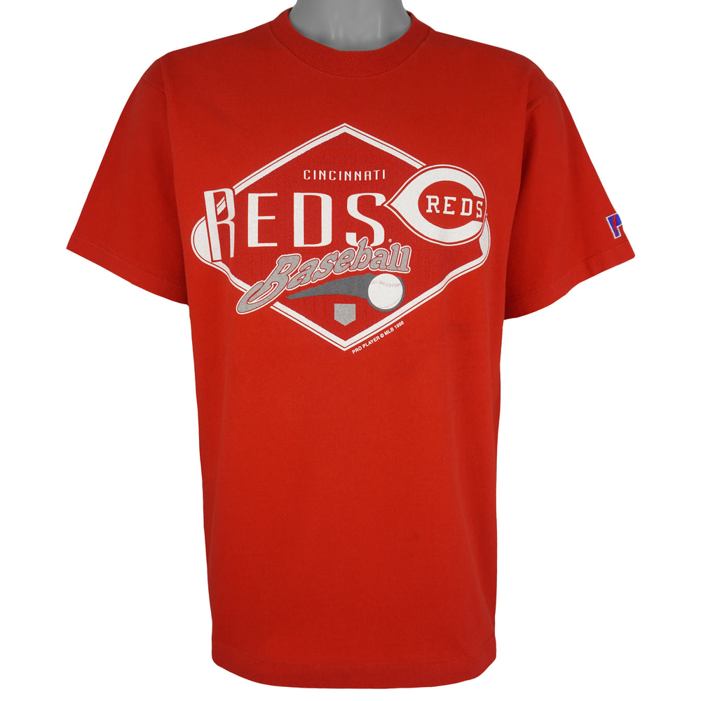MLB (Pro Player) - Cincinnati Reds Baseball T-Shirt 1998 Large Vintage Retro Baseball