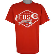 MLB (Pro Player) - Cincinnati Reds Baseball T-Shirt 1998 Large Vintage Retro Baseball