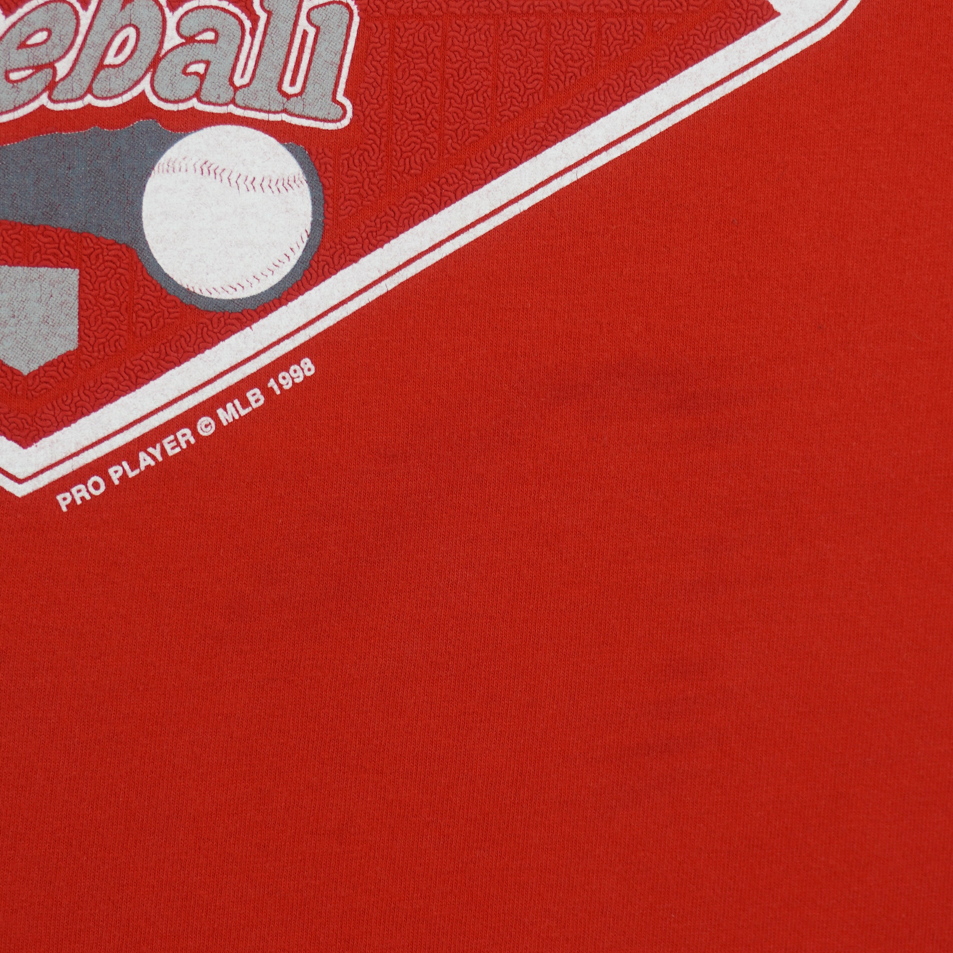 MLB (Pro Player) - Cincinnati Reds Baseball T-Shirt 1998 Large Vintage Retro Baseball