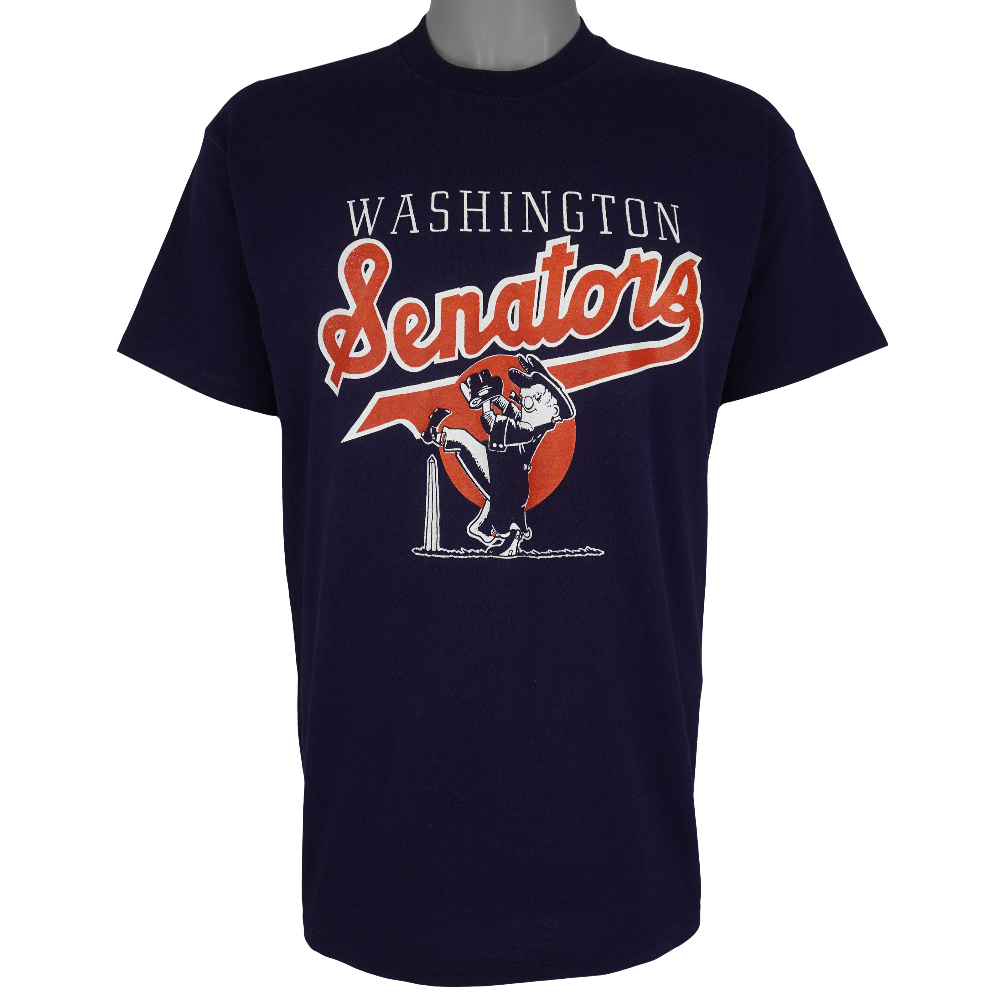 MLB (Logo 7) - Washington Senators Baseball T-Shirt 1990s X-Large Vintage Retro Baseball