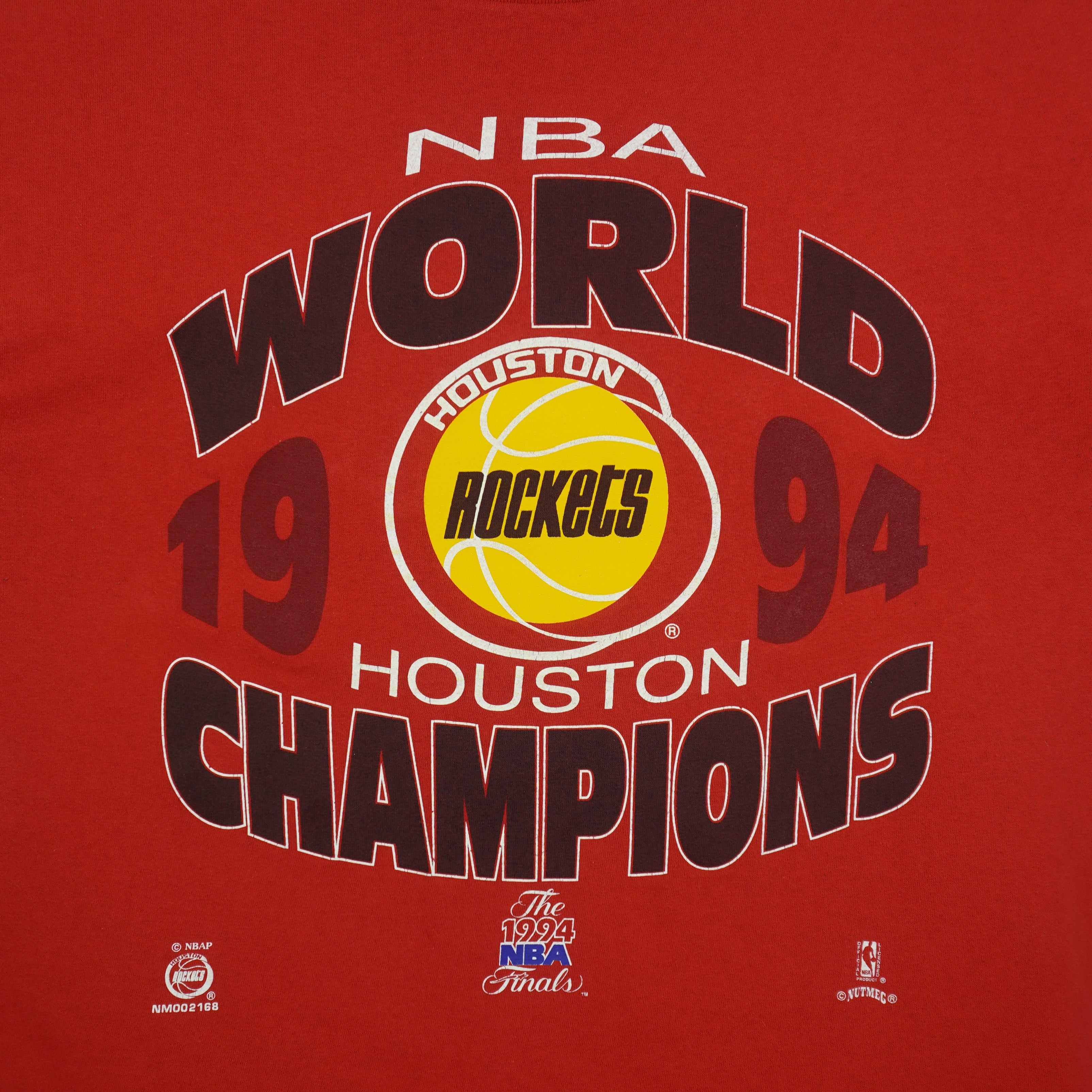 NBA (Nutmeg) - Houston Rockets World Champions T-Shirt 1994 X-Large Vintage Retro Basketball