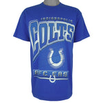 NFL (Fruit Of The Loom) - Indianapolis Colts Football Big Logo T-Shirt 1996 Large