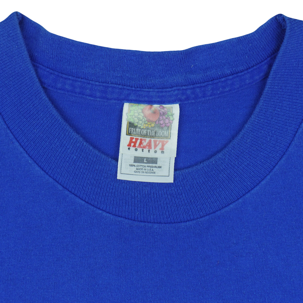 NFL (Fruit Of The Loom) - Indianapolis Colts Football Big Logo T-Shirt 1996 Large Vintage Retro Football