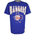 MLB (Nutmeg) - Texas Rangers Single Stitch T-Shirt 1991 Large Vintage Retro Baseball
