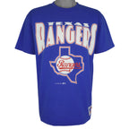MLB (Nutmeg) - Texas Rangers Single Stitch T-Shirt 1991 Large Vintage Retro Baseball