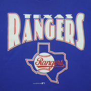 MLB (Nutmeg) - Texas Rangers Single Stitch T-Shirt 1991 Large Vintage Retro Baseball