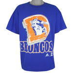 NFL (Apex One) - Denver Broncos Big Logo T-Shirt 1993 X-Large Vintage Retro Football