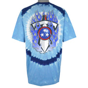 NFL (Liquid Blue) - Tennessee Titans Tie-Dye T-Shirt 1990s X-Large Vintage Retro Football