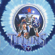 NFL (Liquid Blue) - Tennessee Titans Tie-Dye T-Shirt 1990s X-Large Vintage Retro Football