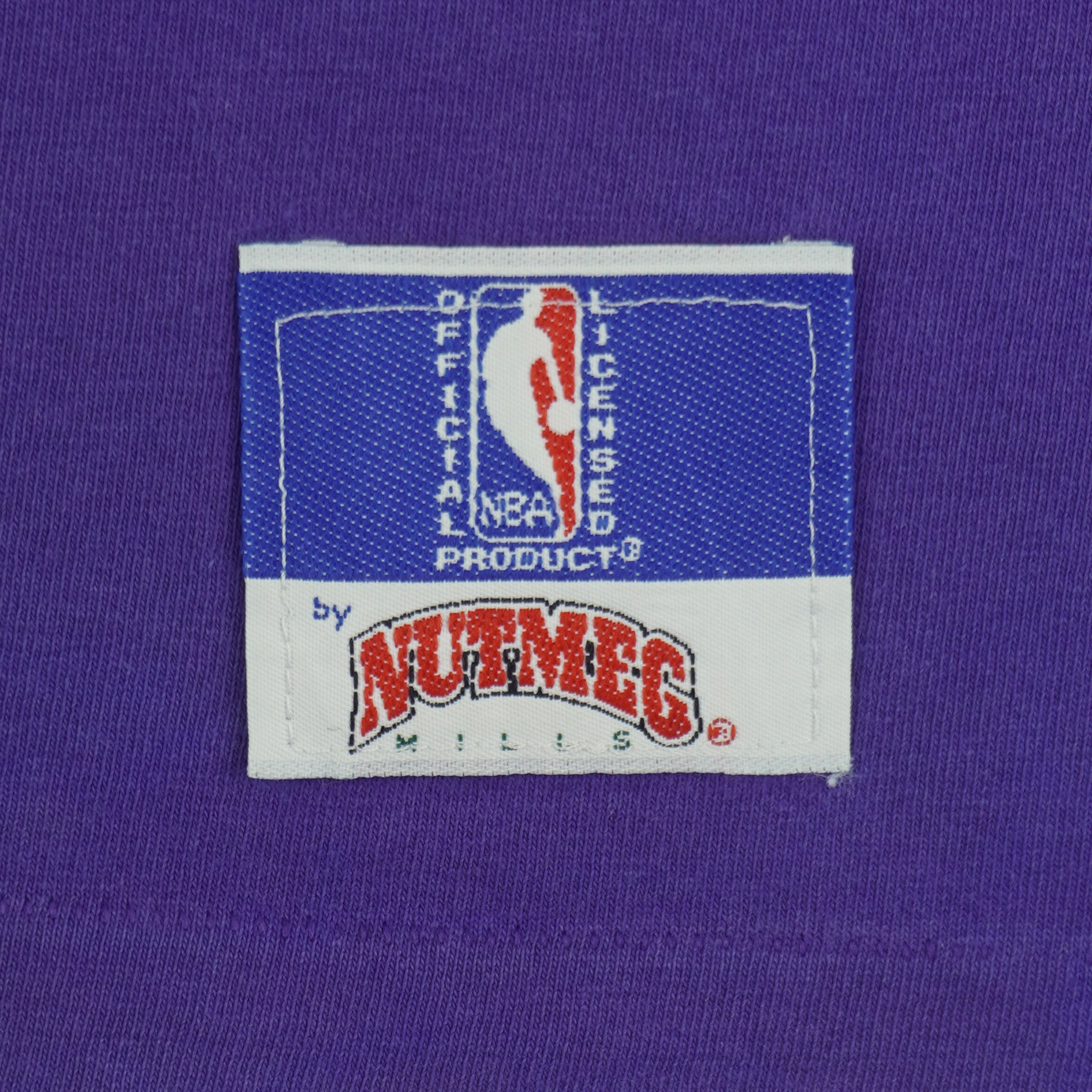 NBA (Nutmeg) - Los Angeles Lakers Single Stitch T-Shirt 1990s Large Vintage Retro Basketball