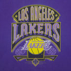 NBA (Nutmeg) - Los Angeles Lakers Single Stitch T-Shirt 1990s Large Vintage Retro Basketball