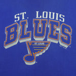 NHL (Logo 7) - St. Louis Blues Single Stitch T-Shirt 1992 Large Vintage Retro Hockey