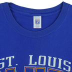 NHL (Logo 7) - St. Louis Blues Single Stitch T-Shirt 1992 Large Vintage Retro Hockey