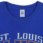 NHL (Logo 7) - St. Louis Blues Single Stitch T-Shirt 1992 Large Vintage Retro Hockey