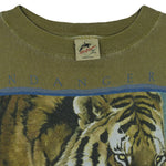 Vintage (Harlequin) - Tigers Animal Print T-Shirt 1990s Large Vintage Retro