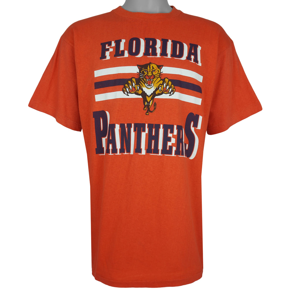 NHL - Orange Florida Panthers T-Shirt 1990s Large Vintage Retro Hockey