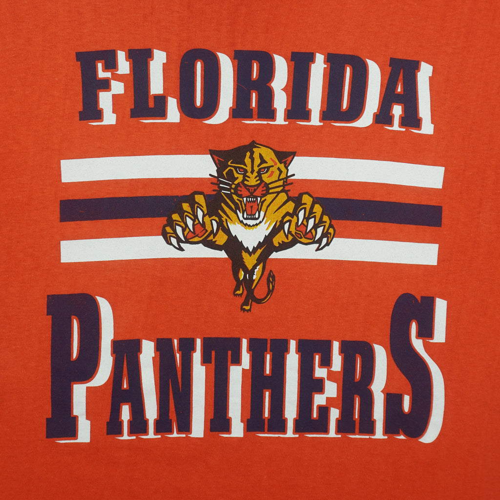 NHL - Orange Florida Panthers T-Shirt 1990s Large Vintage Retro Hockey