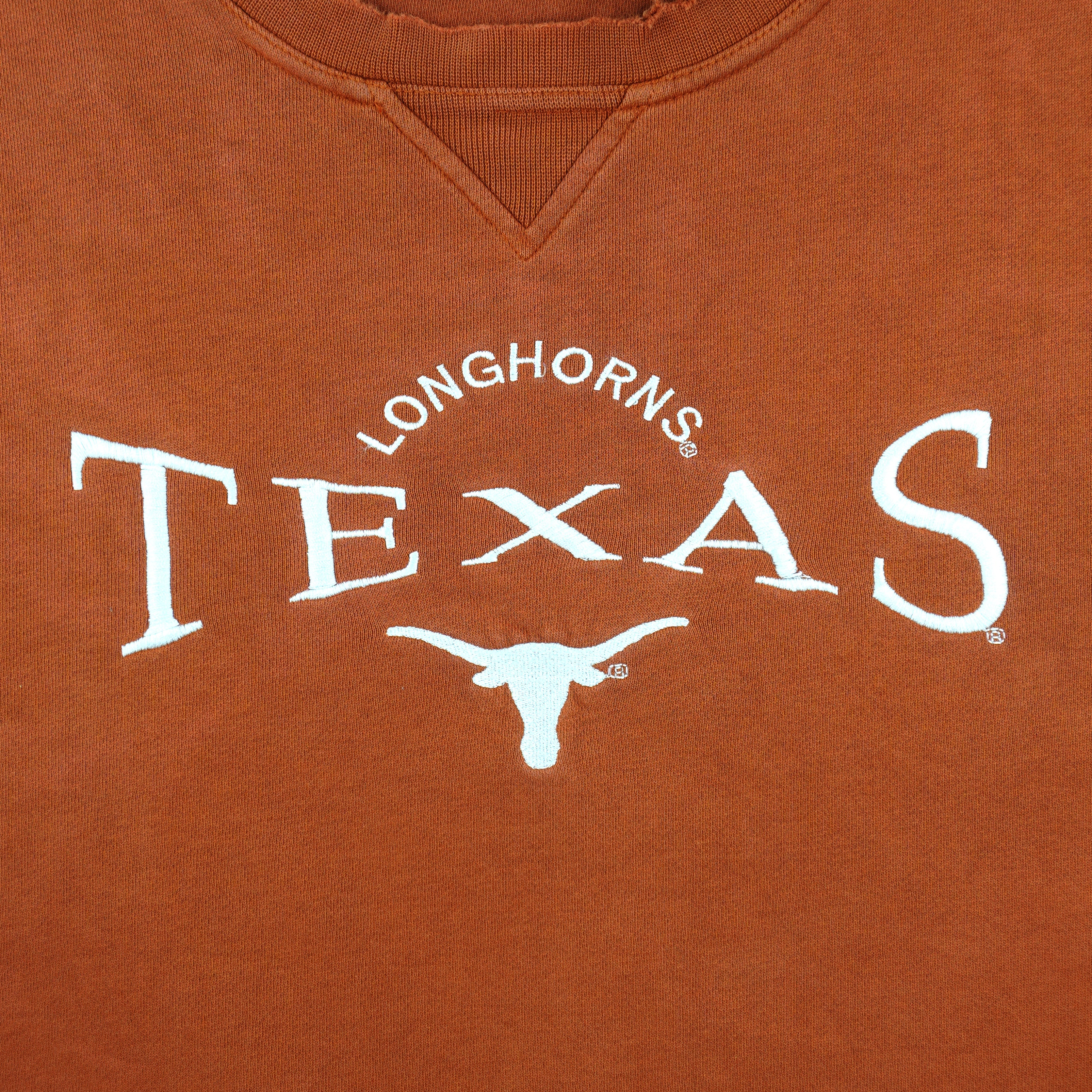 NCAA (VESI) - Texas Longhorns Embroidered Crew Neck Sweatshirt 1990s Medium Vintage Retro