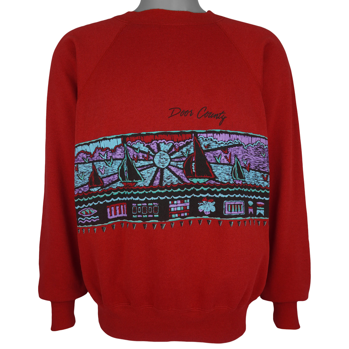 Vintage (Ultra Sweats) - Door County Crew Neck Sweatshirt 1990 Large Vintage Retro