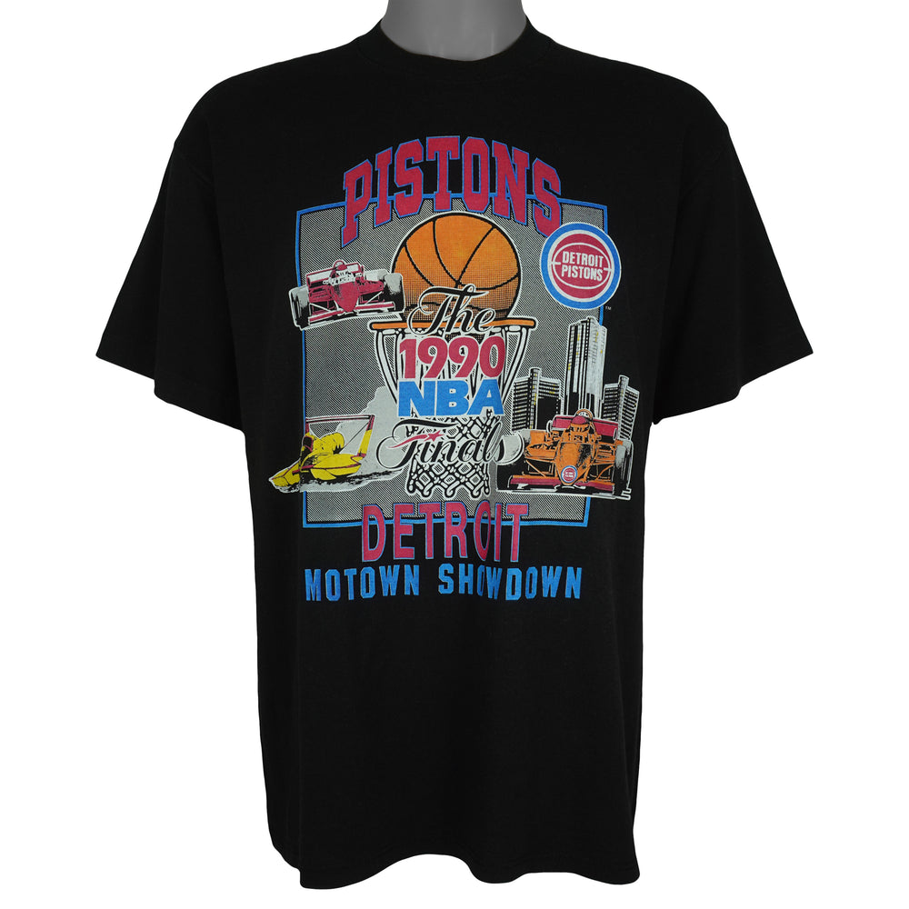 NBA (Logo 7) - Detroit Pistons NBA Finals Motown Showdown T-Shirt 1990 X-Large vintage Retro Basketball