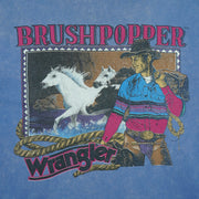 Vintage (Wrangler) - Brush Popper Cowboy T-Shirt 1990s X-Large Vintage Retro