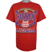 NCAA (Logo 7) - Red Arizona Wildcats Final Four T-Shirt 1997 Large Vintage Retro