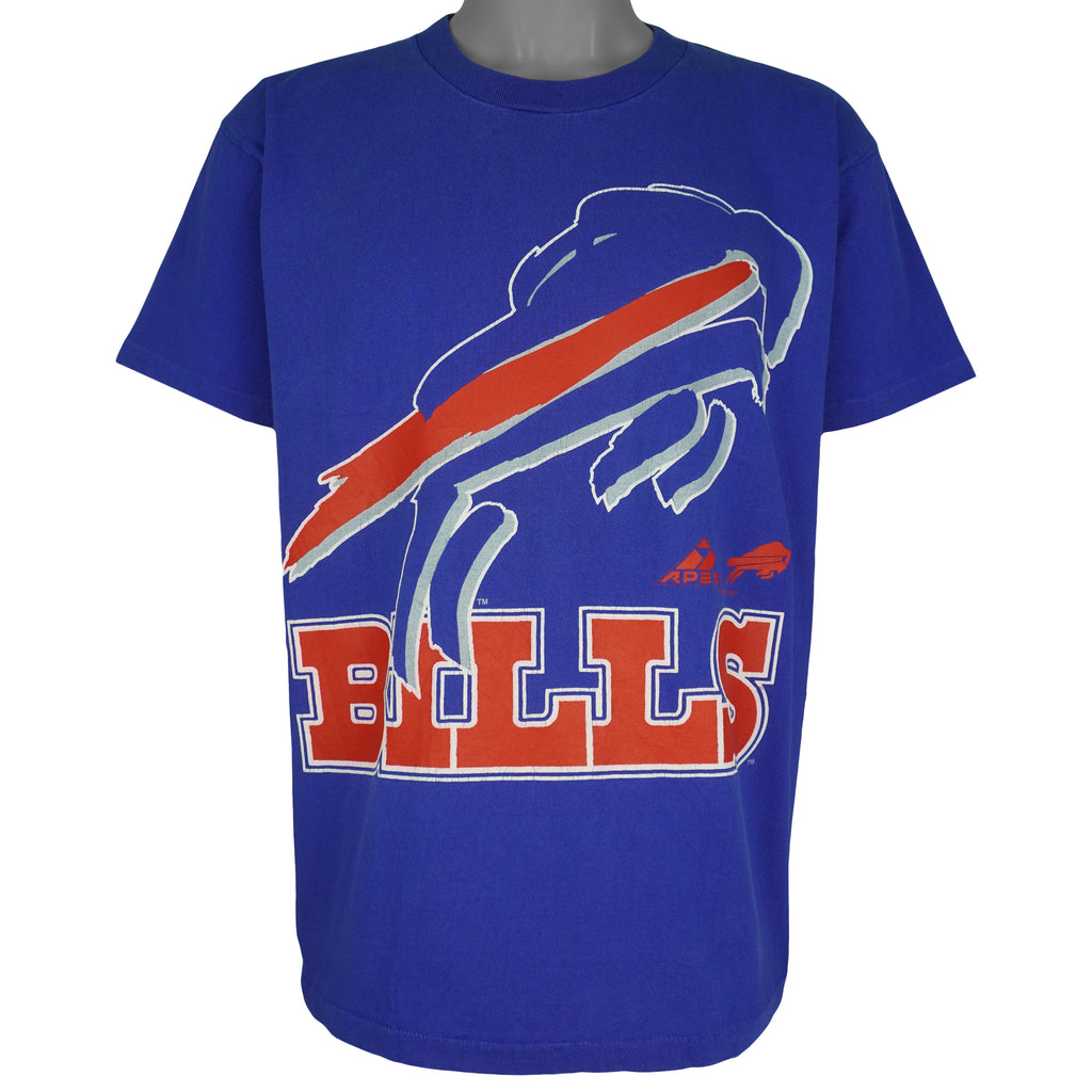 NFL (Apex One) - Buffalo Bills Big Logo T-Shirt 1993 Large Vintage Retro Football