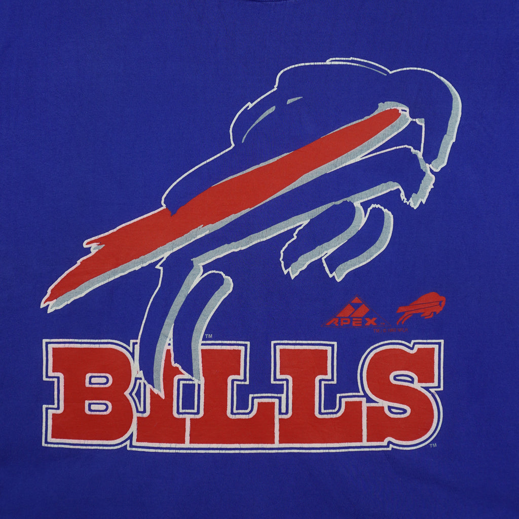 NFL (Apex One) - Buffalo Bills Big Logo T-Shirt 1993 Large Vintage Retro Football