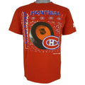 Starter (NHL) - Montreal Canadiens Hockey Spell-Out T-Shirt 1991 Medium Vintage Retro Hockey