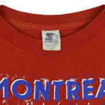 Starter (NHL) - Montreal Canadiens Hockey Spell-Out T-Shirt 1991 Medium Vintage Retro Hockey