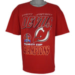 NHL - New Jersey Devils Stanley Cup Champions T-Shirt 1995 X-Large Vintage Retro Hockey