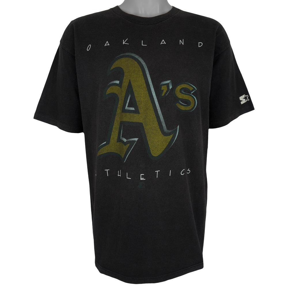 Starter (MLB) - Oakland Athletics Big Logo T-Shirt 1990s Large Vintage Retro Baseball