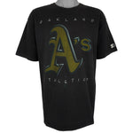 Starter (MLB) - Oakland Athletics Big Logo T-Shirt 1990s Large Vintage Retro Baseball