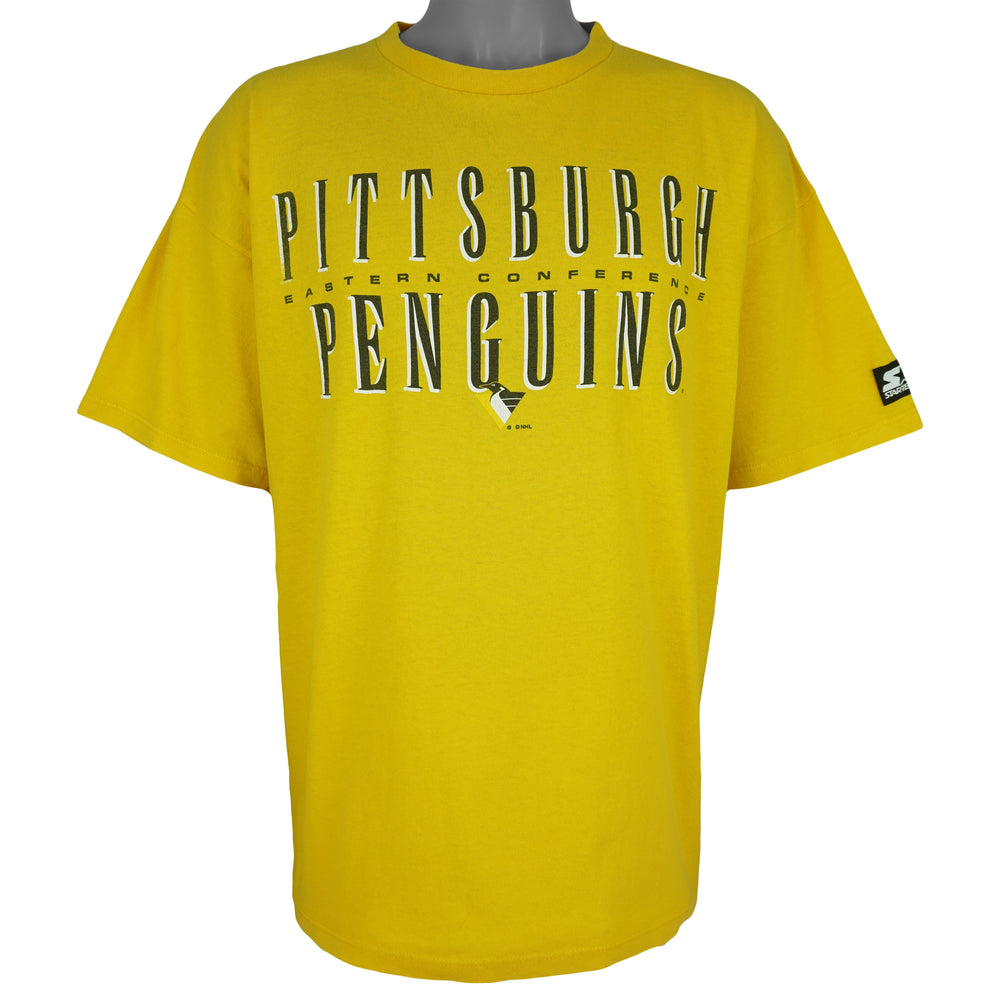 Starter (NHL) - Pittsburgh Penguins Big Logo T-Shirt 1990s X-Large Vintage Retro Hockey
