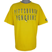 Starter (NHL) - Pittsburgh Penguins Big Logo T-Shirt 1990s X-Large Vintage Retro Hockey