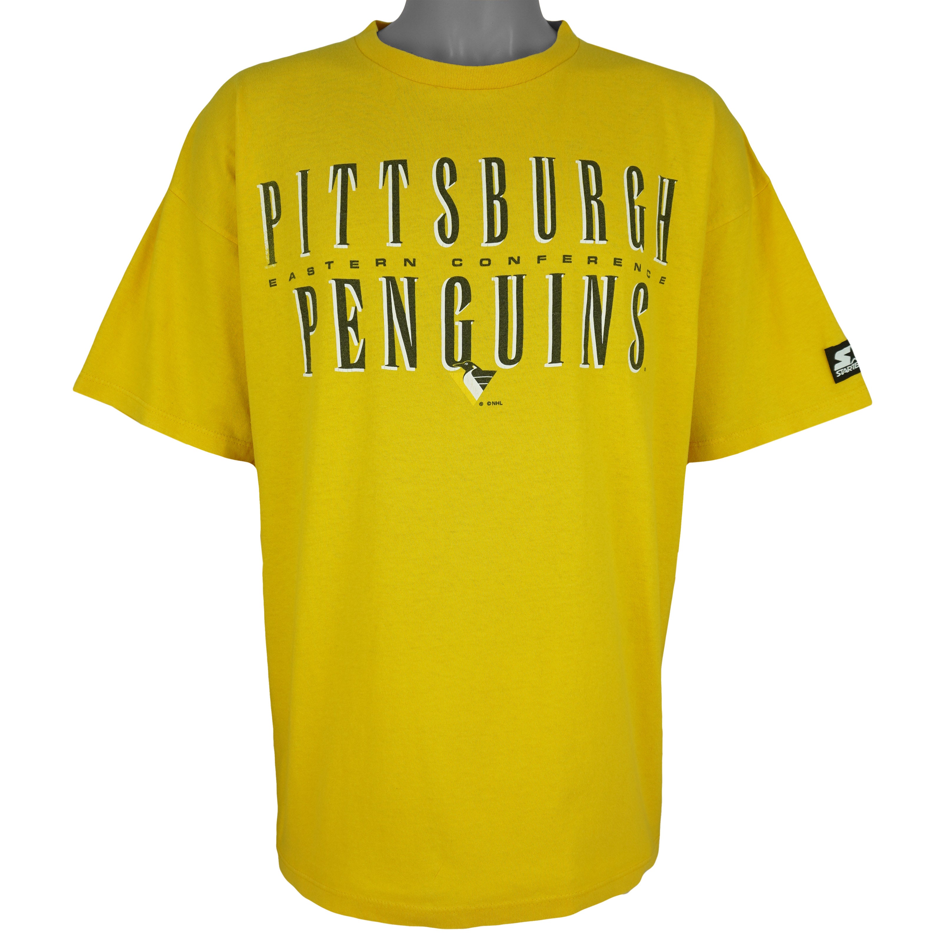 Starter (NHL) - Pittsburgh Penguins Big Logo T-Shirt 1990s X-Large Vintage Retro Hockey