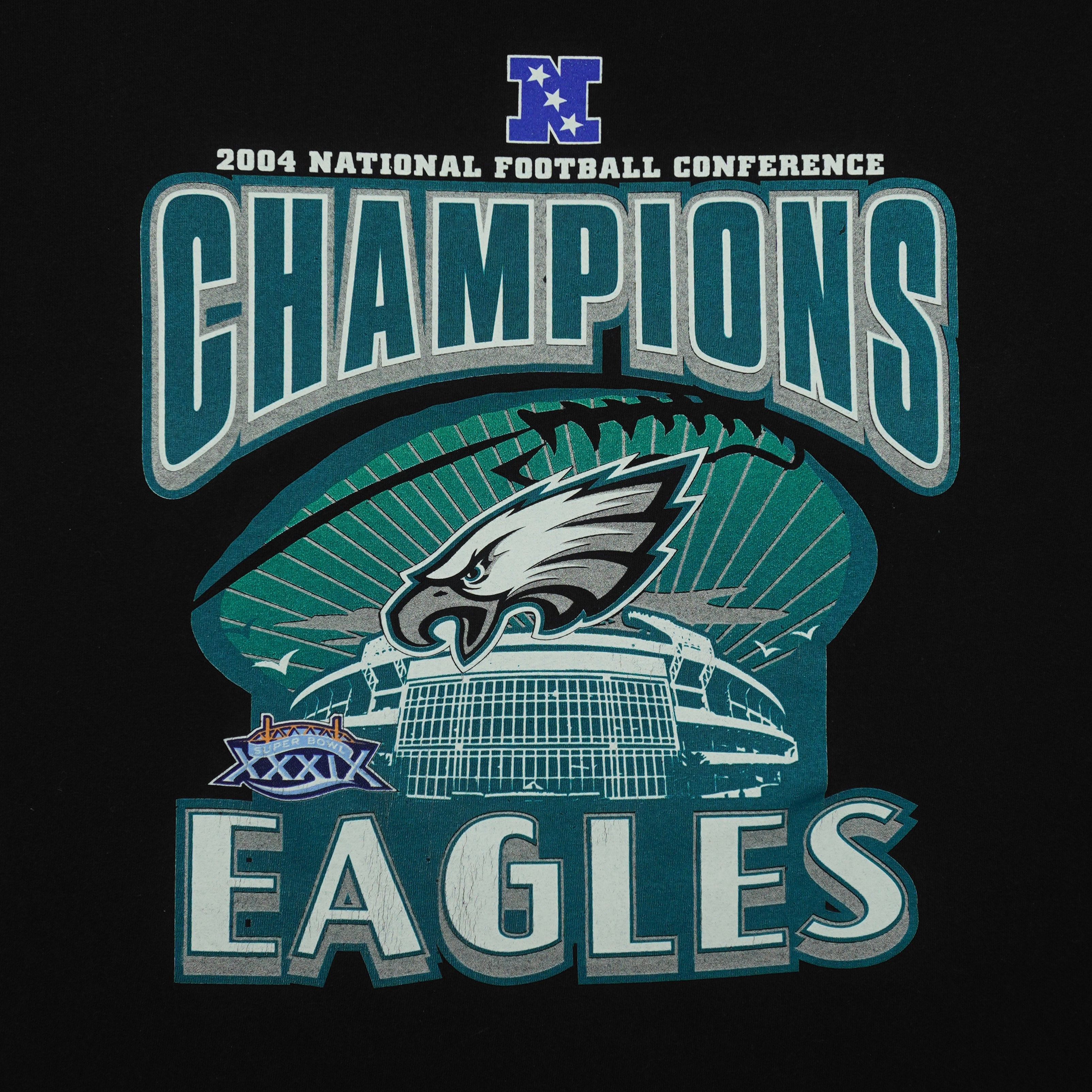 NFL - Philadelphia Eagles Long Sleeved Shirt 2004 Large Vintage Retro Football