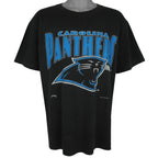 NFL (Nutmeg) - Carolina Panthers Big Logo T-Shirt 1993 X-Large Vintage Retro Football