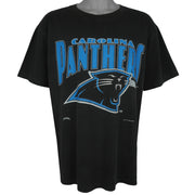 NFL (Nutmeg) - Carolina Panthers Big Logo T-Shirt 1993 X-Large Vintage Retro Football