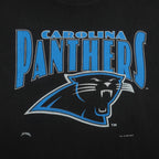 NFL (Nutmeg) - Carolina Panthers Big Logo T-Shirt 1993 X-Large Vintage Retro Football