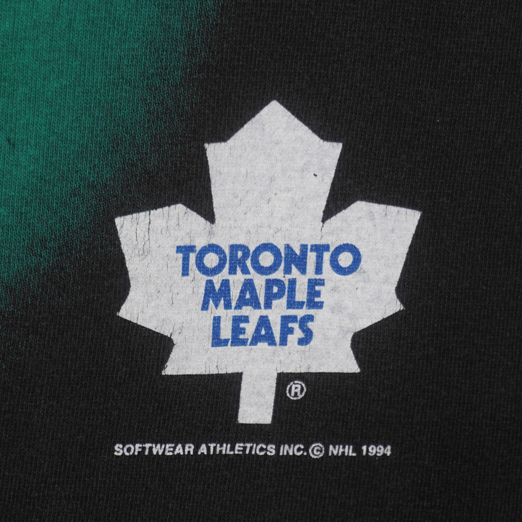 NHL (Pro Look) - Toronto Maple Leafs Gold Leaf T-Shirt 1994 Large Vintage Retro Hockey