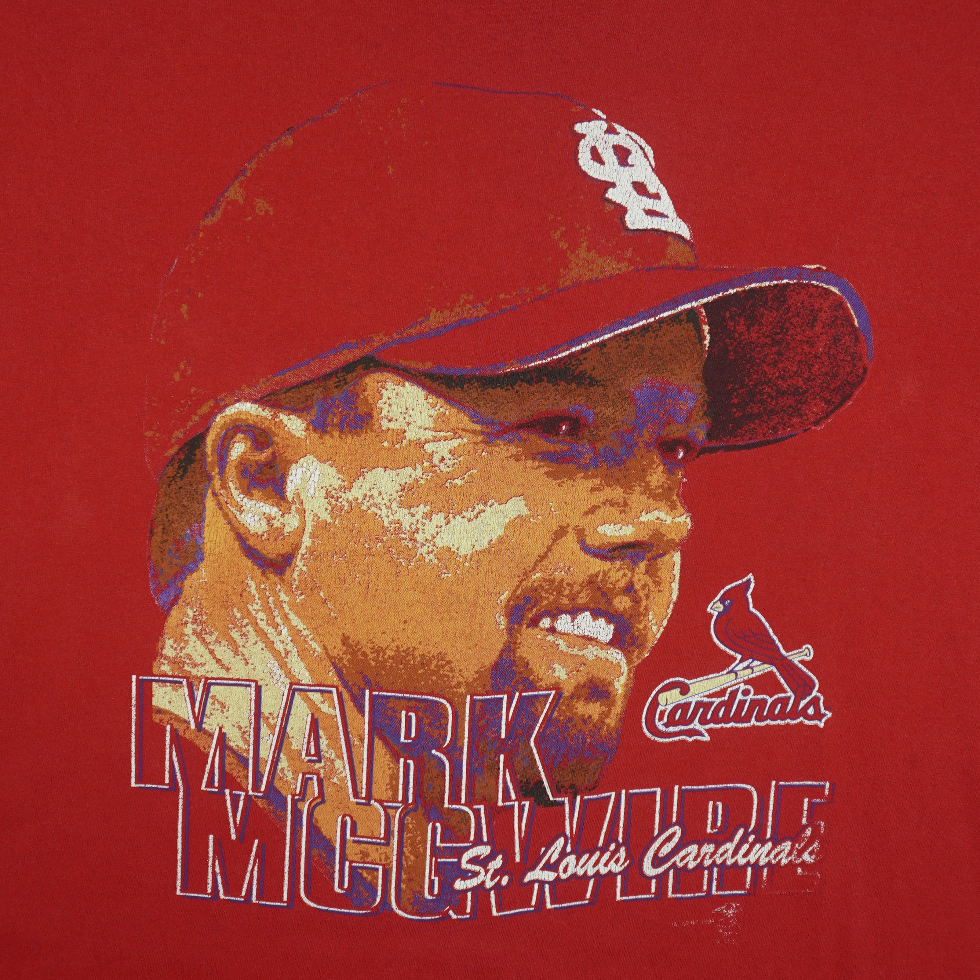 MLB - St. Louis Cardinals Mark McGwire Big Face T-Shirt 1990s Large Vintage Retro Baseball