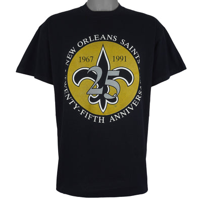 NFL (Trench) - New Orleans Saints Twenty-Fifth Anniversary T-Shirt 1990s X-Large