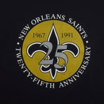 NFL (Trench) - New Orleans Saints Twenty-Fifth Anniversary T-Shirt 1990s X-Large Vintage Retro Football
