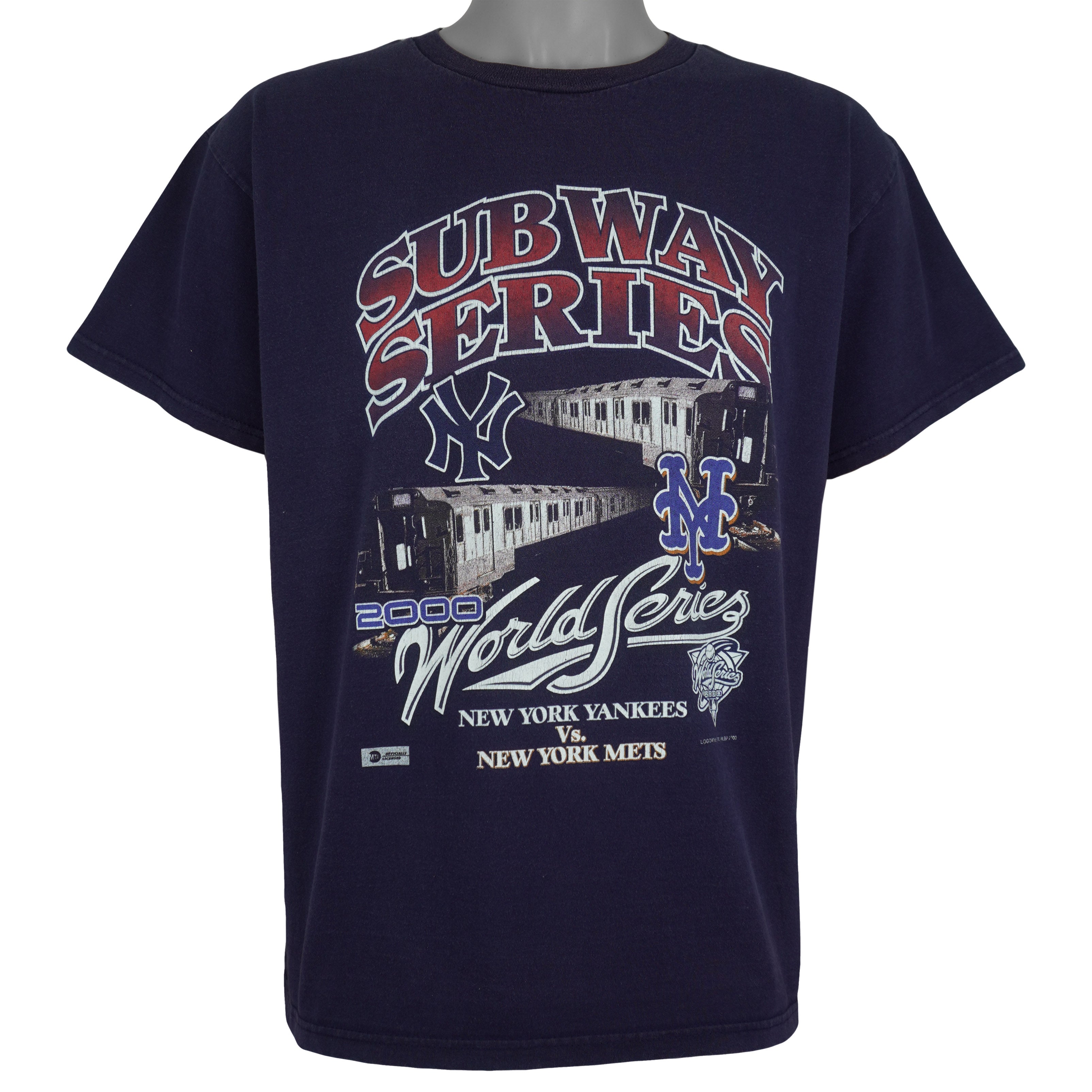 MLB (Delta) - Yankees VS Mets Subway Series T-Shirt 2000 Large Vintage Retro Baseball