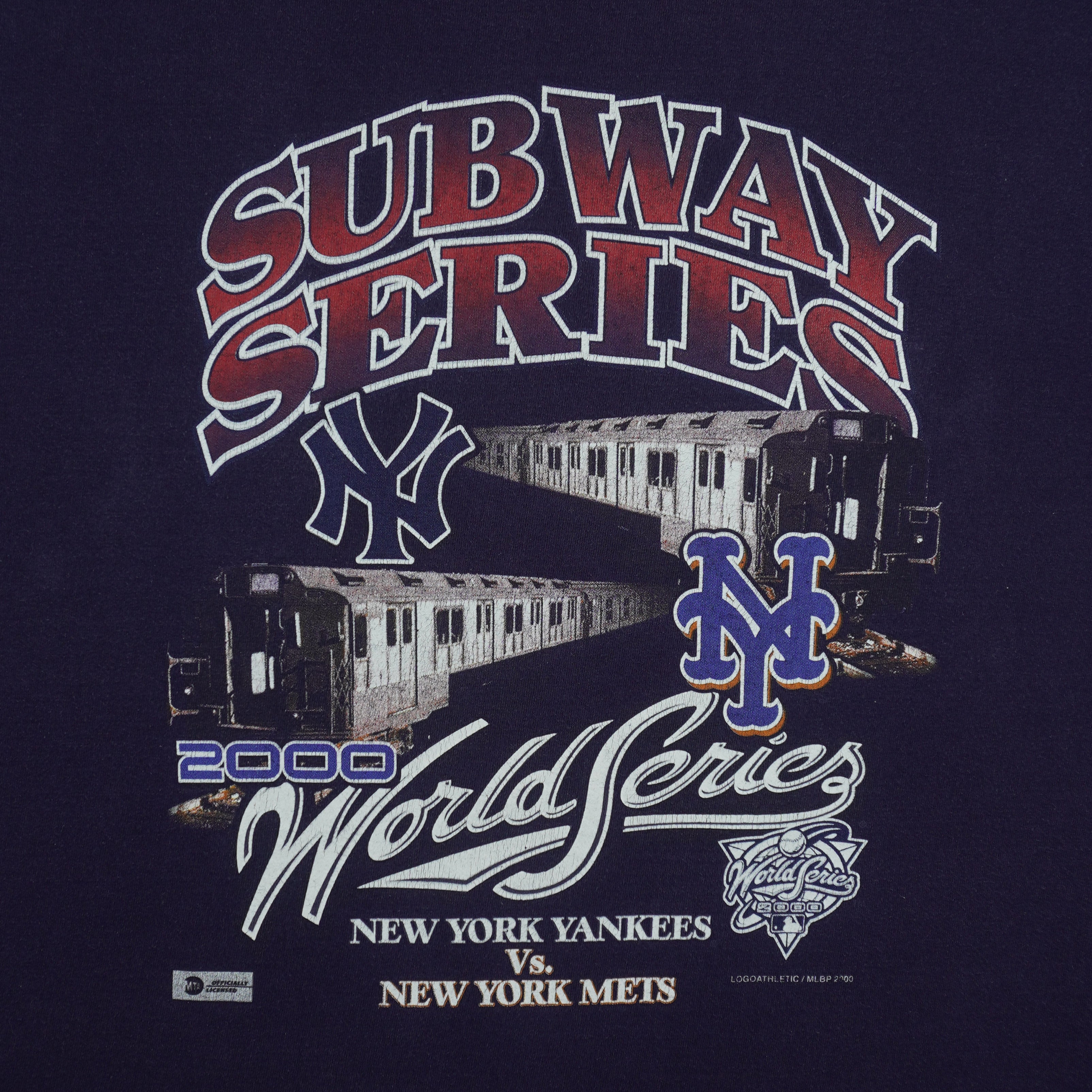 MLB (Delta) - Yankees VS Mets Subway Series T-Shirt 2000 Large Vintage Retro Baseball