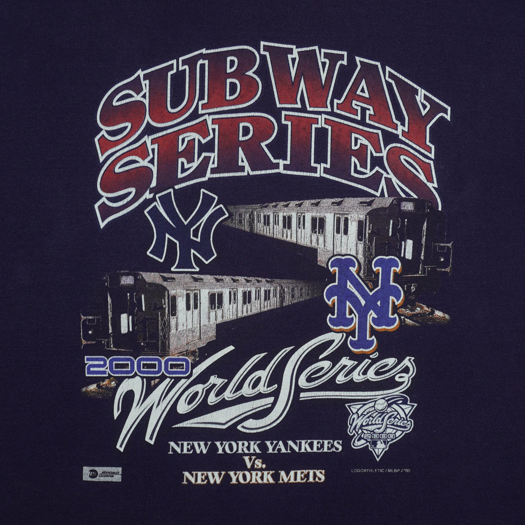 MLB (Delta) - Yankees VS Mets Subway Series T-Shirt 2000 Large Vintage Retro Baseball