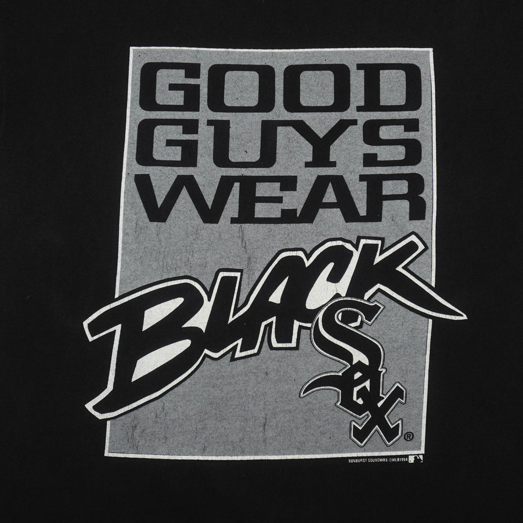 MLB (Delta) - Chicago White Sox Good Guys Wear T-Shirt 1994 Large Vintage Retro Baseball