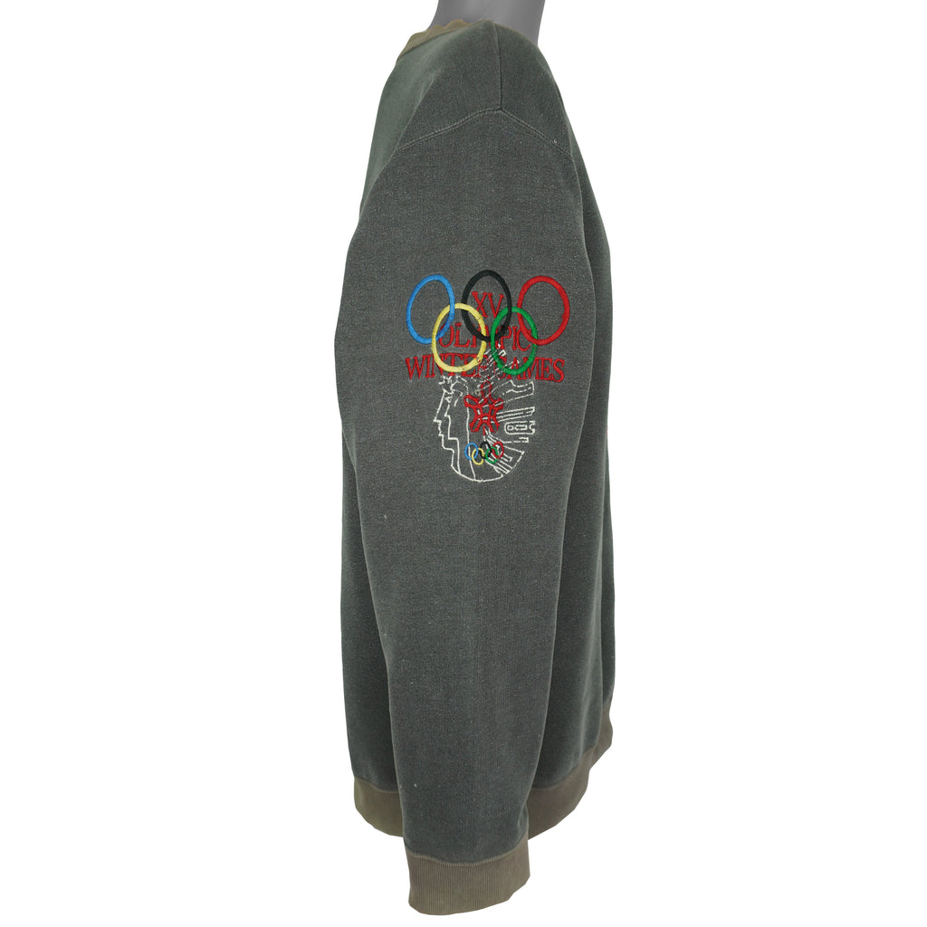 Adidas - Calgary Winter Olympics Crew Neck Sweatshirt 1988 Medium Vintage Retro