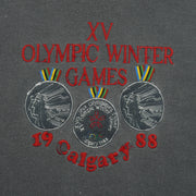 Adidas - Calgary Winter Olympics Crew Neck Sweatshirt 1988 Medium Vintage Retro